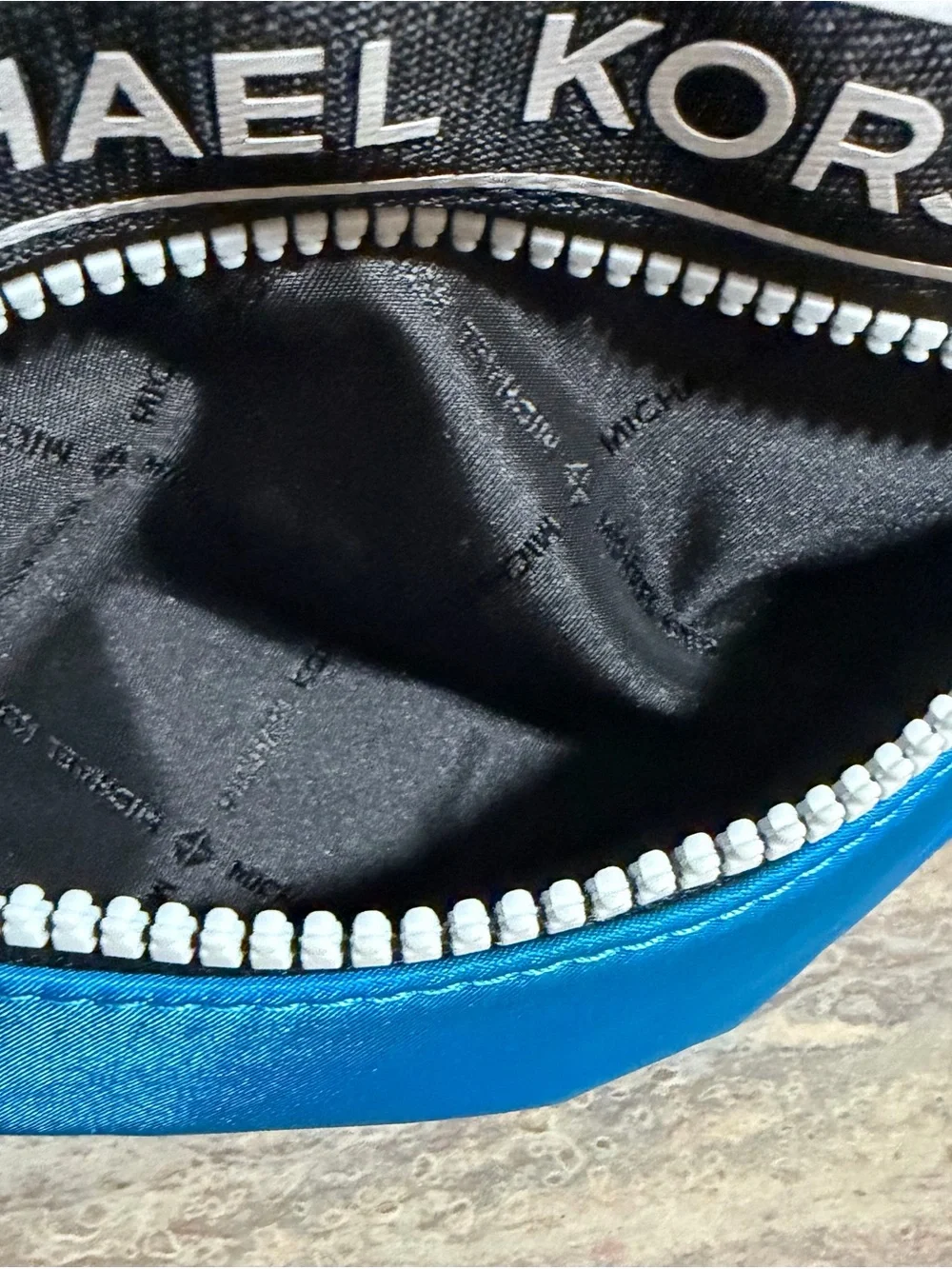 Michael Kors Blue and Black Nylon Small Backpack